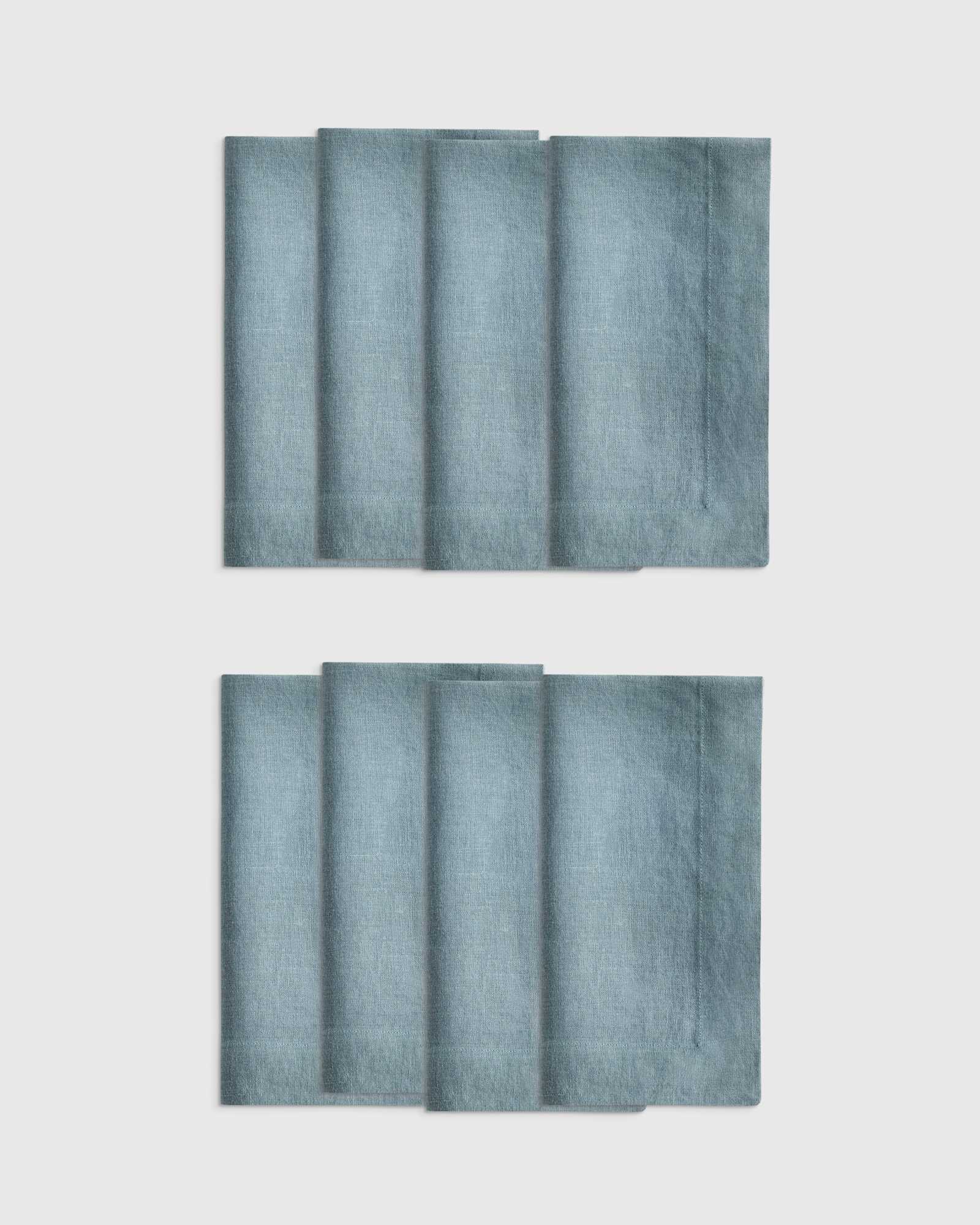 Ocean European Linen Wide-Hem Napkins (Set of 8)