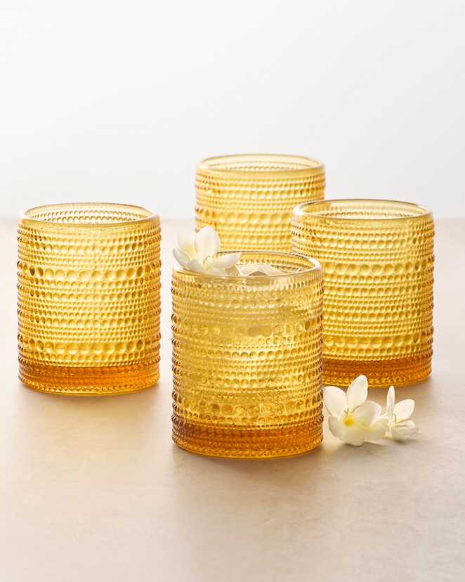 Amber Jupiter Short Glass Tumbler (Set of 6)