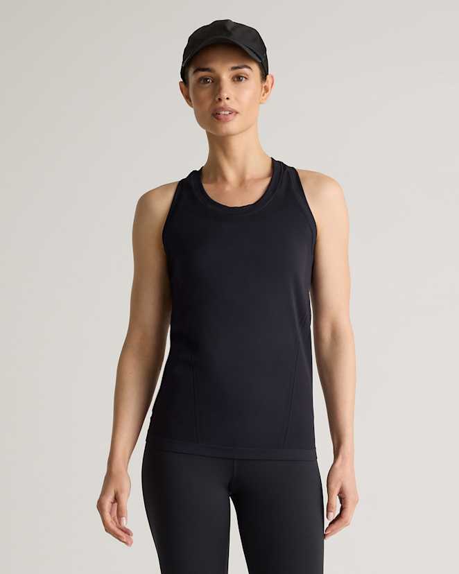 Black Seamless Racerback Tank