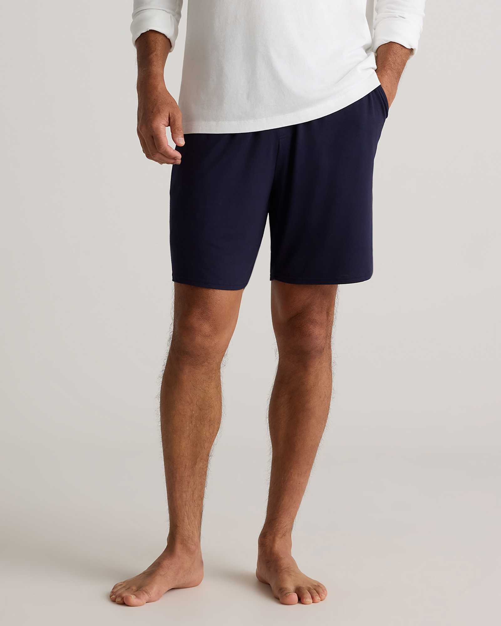 deep-navy Bamboo Jersey Lounge Shorts