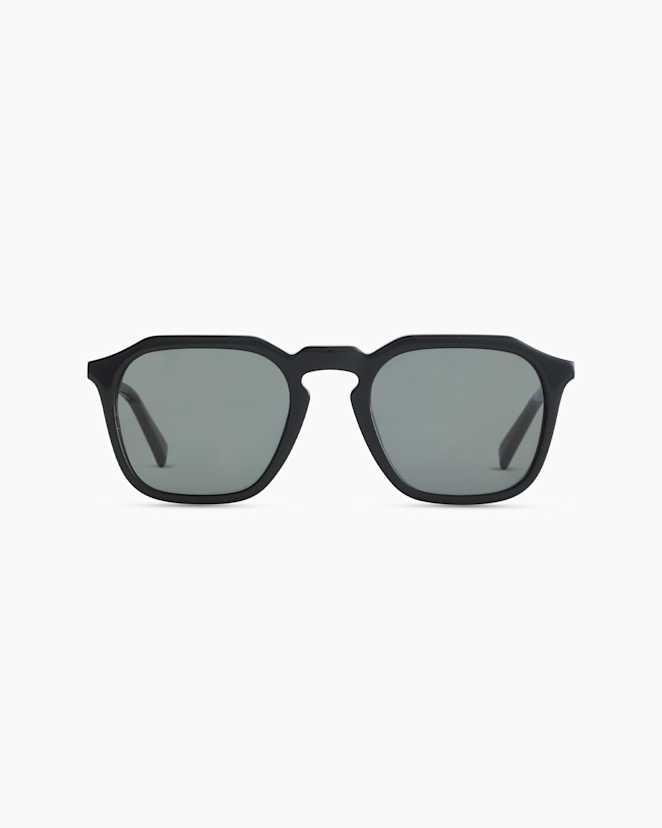 Black with Green lens Jude Polarized Acetate Sunglasses