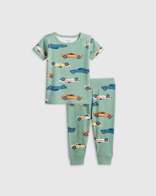 Racecars 100% Organic Cotton Short Sleeve and Pant Pajama Set