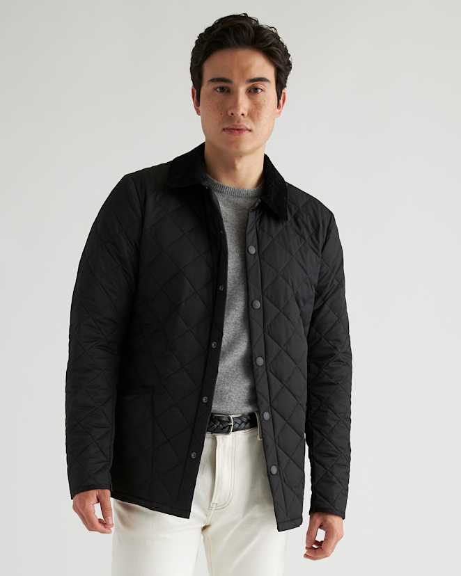 Black Featherless Quilted Jacket