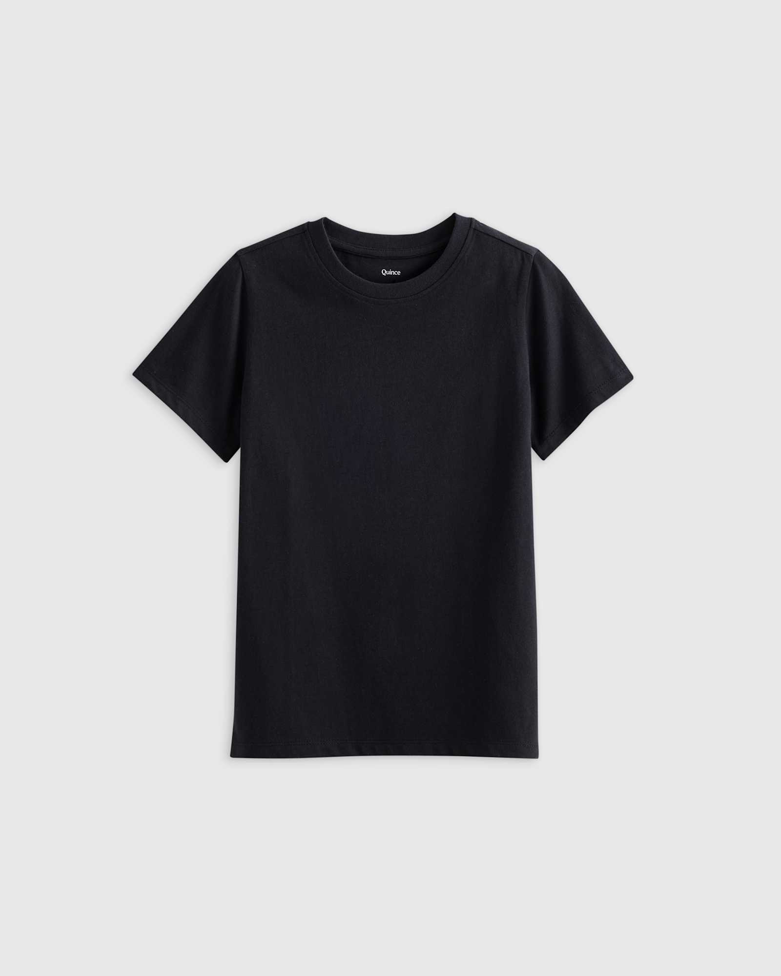 U-1051-BLK-020 EDITED black 100% Organic Cotton Jersey Short Sleeve Tee