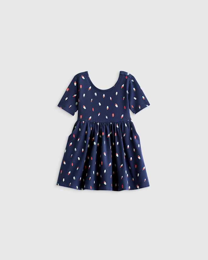 Multi Popsicle Organic Cotton Skater Dress