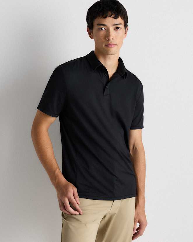True Black Polo de performance Flowknit Breeze