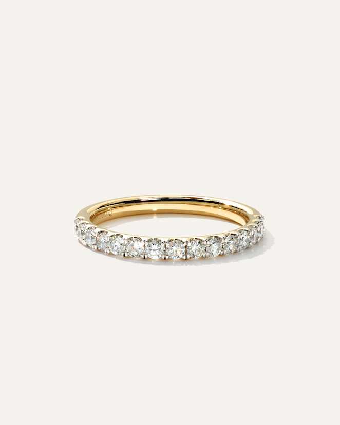 Yellow Gold Lab Grown Diamond Pave Band