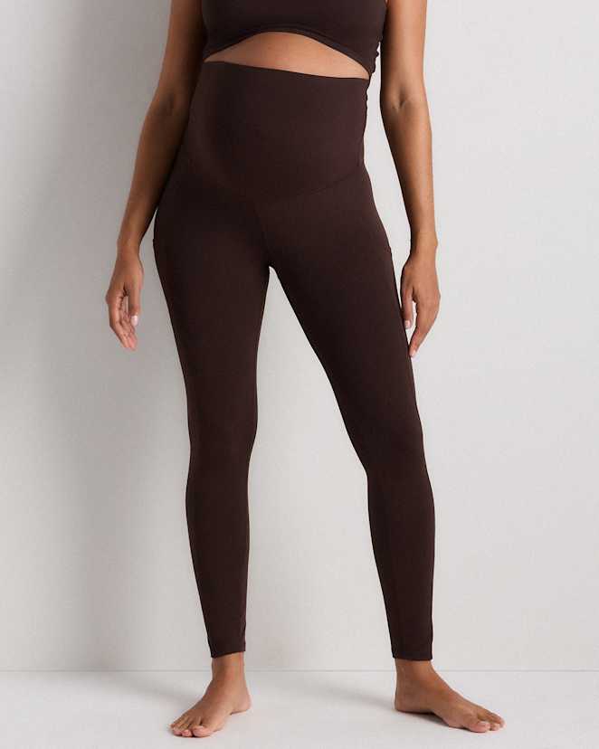 W--262-ESPRS-01 EDITED Espresso Ultra-Form Maternity Pocket Leggings
