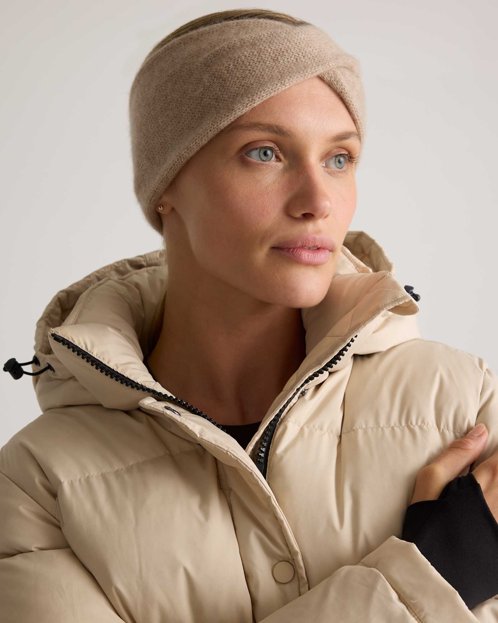 oatmeal Mongolian Cashmere Twist Headband