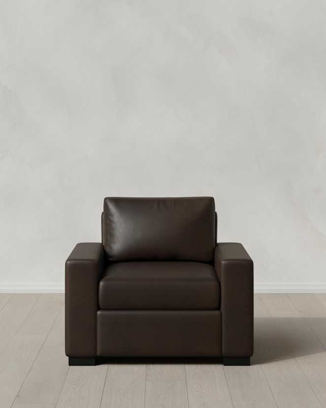 Smoke Stillman Accent Chair in Leather