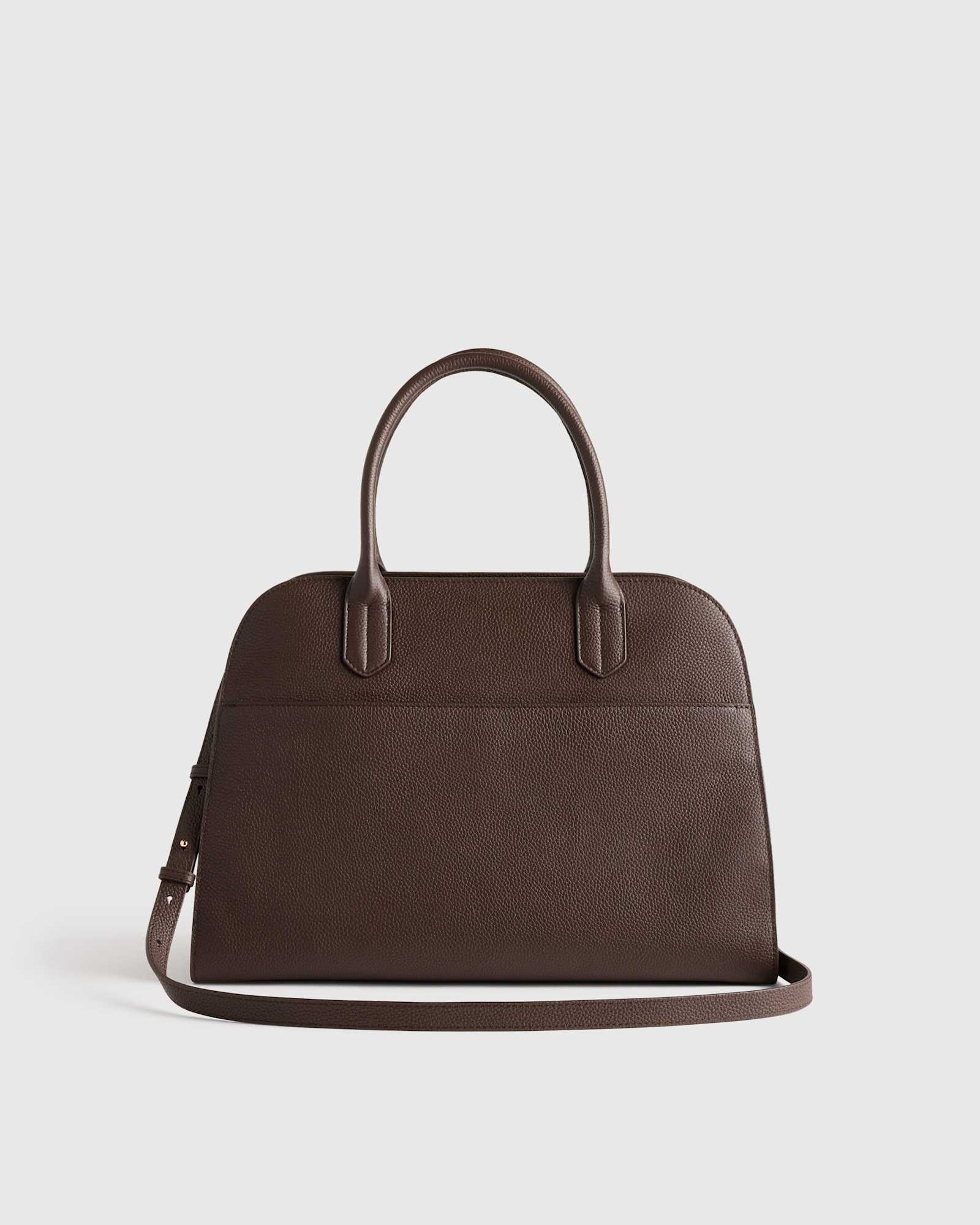 Espresso Brown Italian Leather Essential Satchel