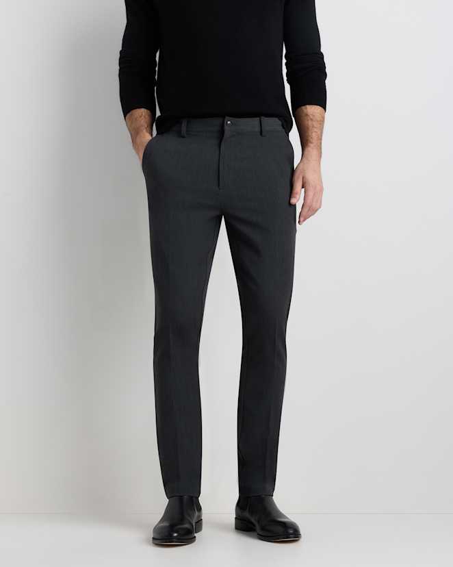 Dark Charcoal Ultra-Stretch 24/7 Smart Chinos - Slim