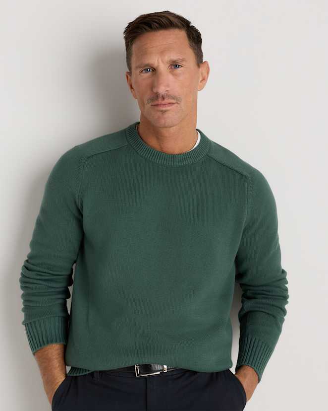 Big Sur Green 100% Organic Cotton Crewneck Sweater
