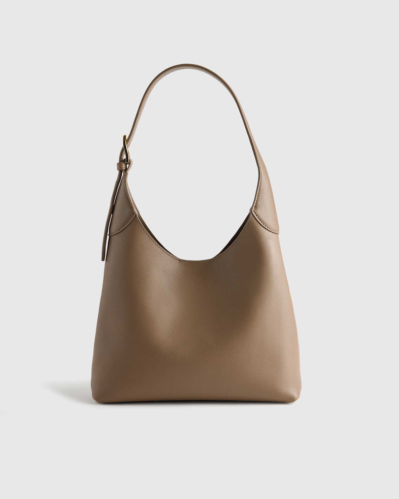 W-BAG-203 Full-Grain Leather Small Shoulder Bag Deep Taupe 014 EDITED