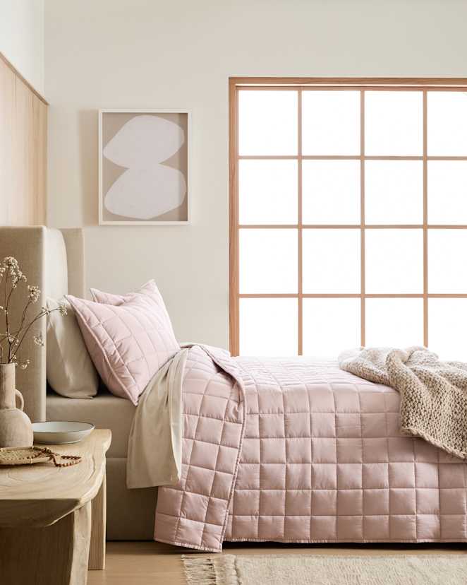 Soft Blush Bamboo Box Quilt