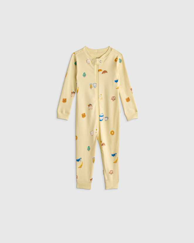 Breakfast Buddies 100% Organic Cotton One Piece Pajama