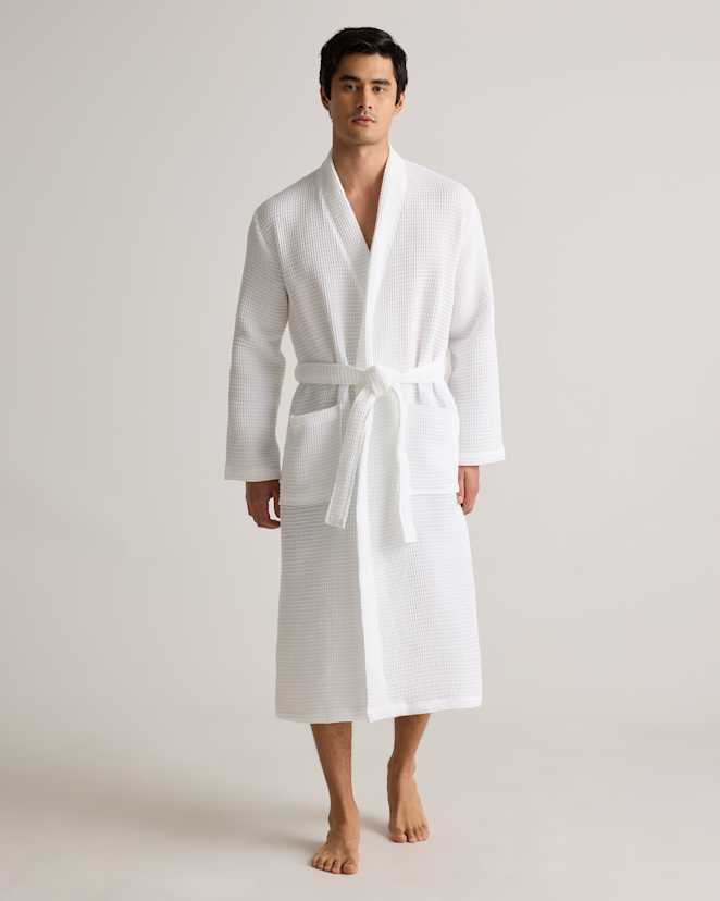 White Organic Turkish Waffle Robe