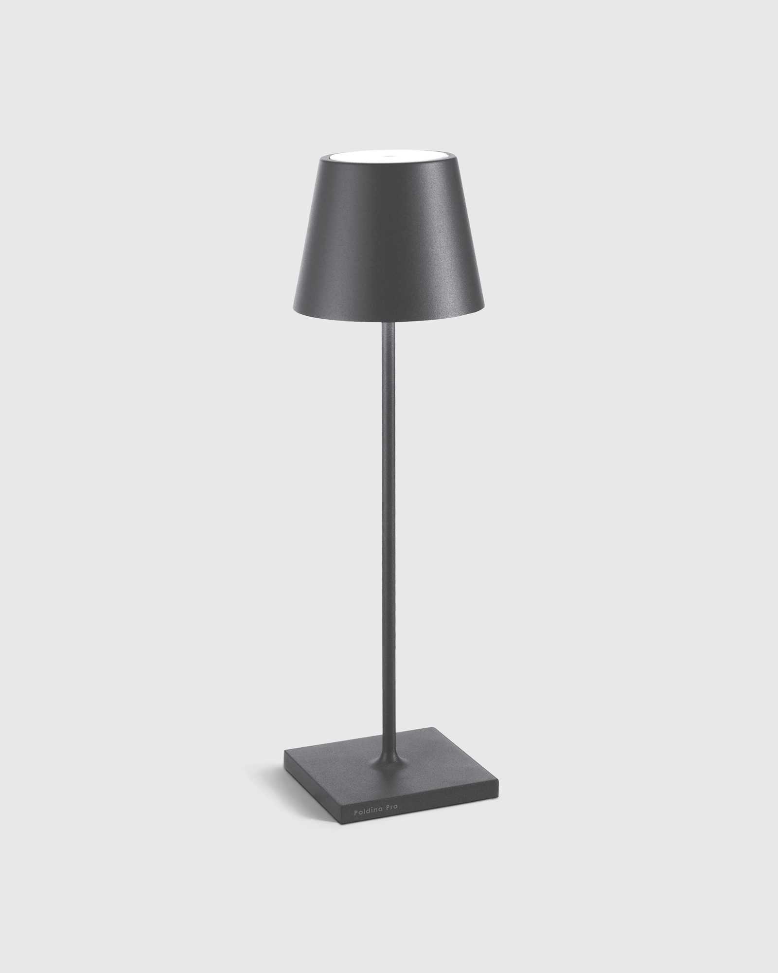 dark-grey Poldina Pro Rechargeable Table Lamp by Zafferano
