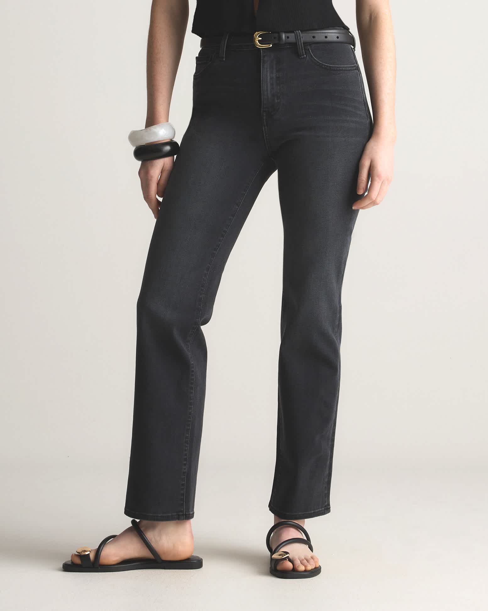 faded-black Bella Stretch Straight Jeans