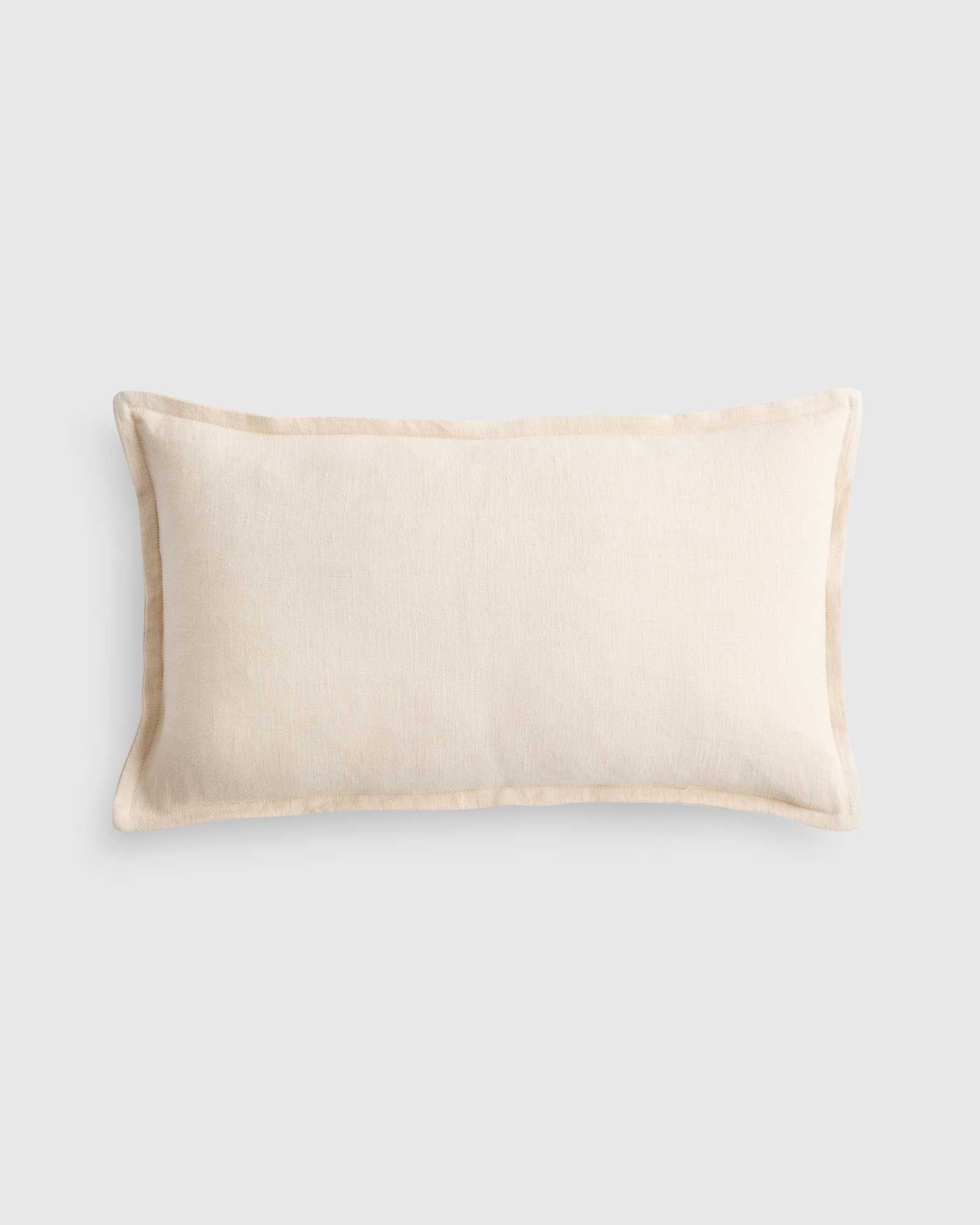 Natural European Linen Flange Edge Pillow Cover