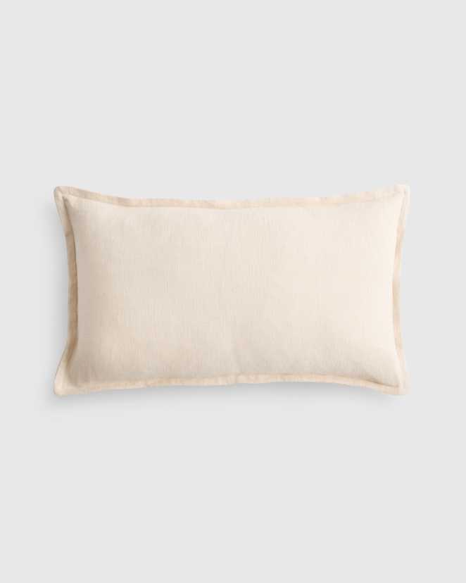 Natural European Linen Flange Edge Pillow Cover