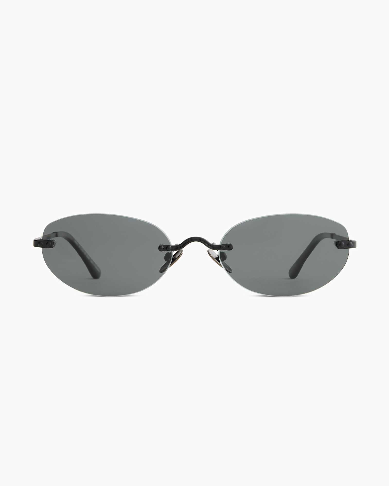 Black with Grey lens Seoul Polarized Stainless Steel Sunglasses