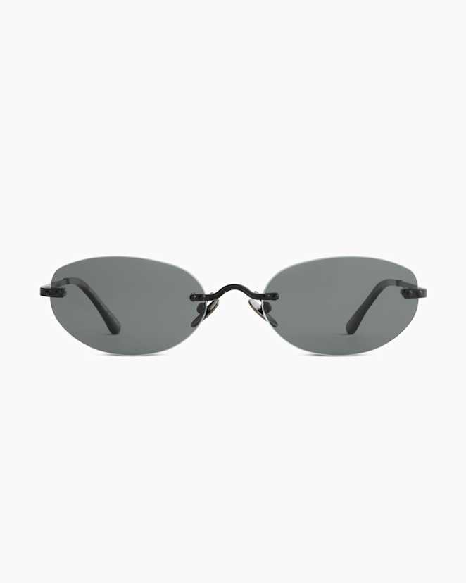 Black with Grey lens Seoul Polarized Stainless Steel Sunglasses
