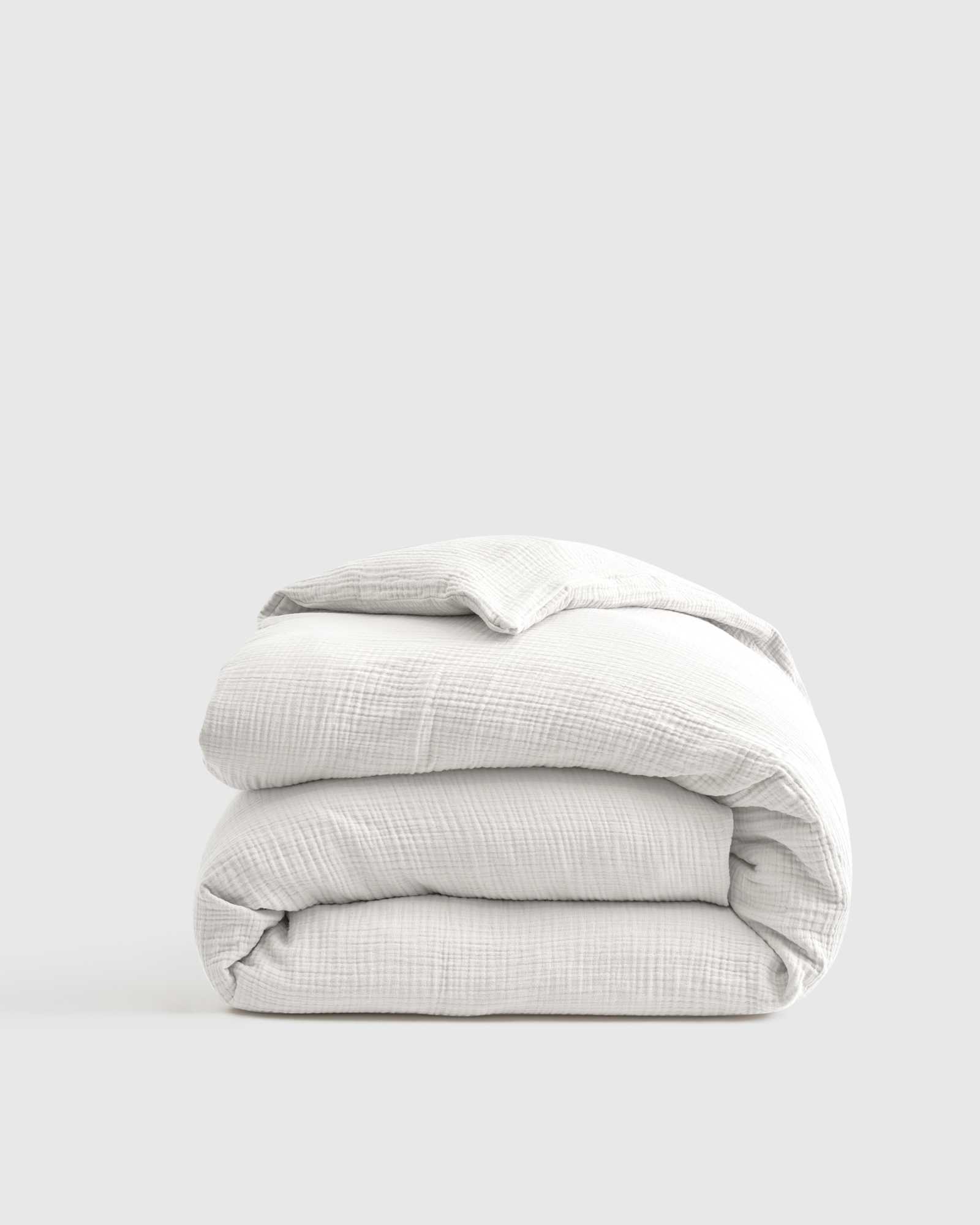 white Organic Airy Gauze Duvet Cover