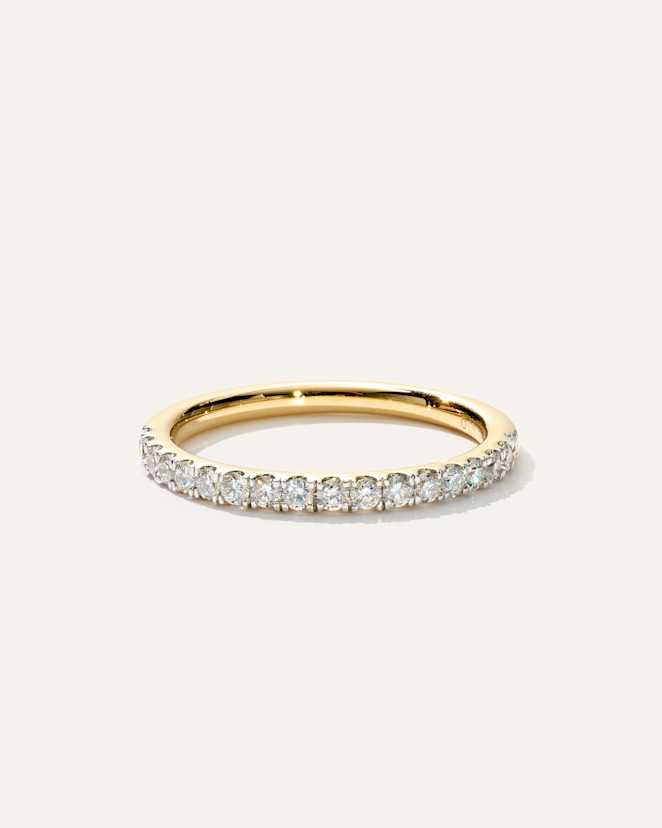 Yellow Gold Lab Grown Diamond Pave Band