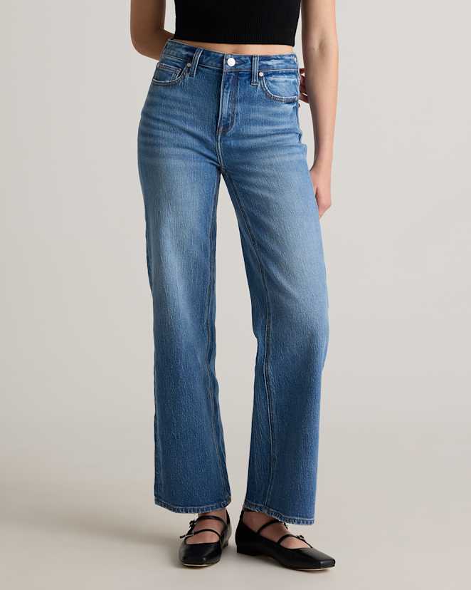 Atlantic Blue Bella Stretch Relaxed Straight Jeans