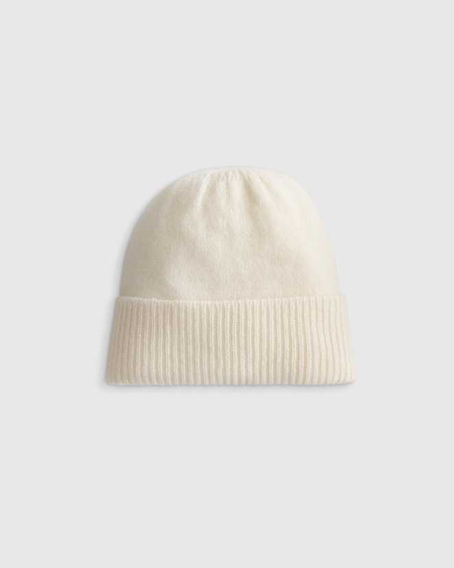 Ivory Washable Cashmere Beanie
