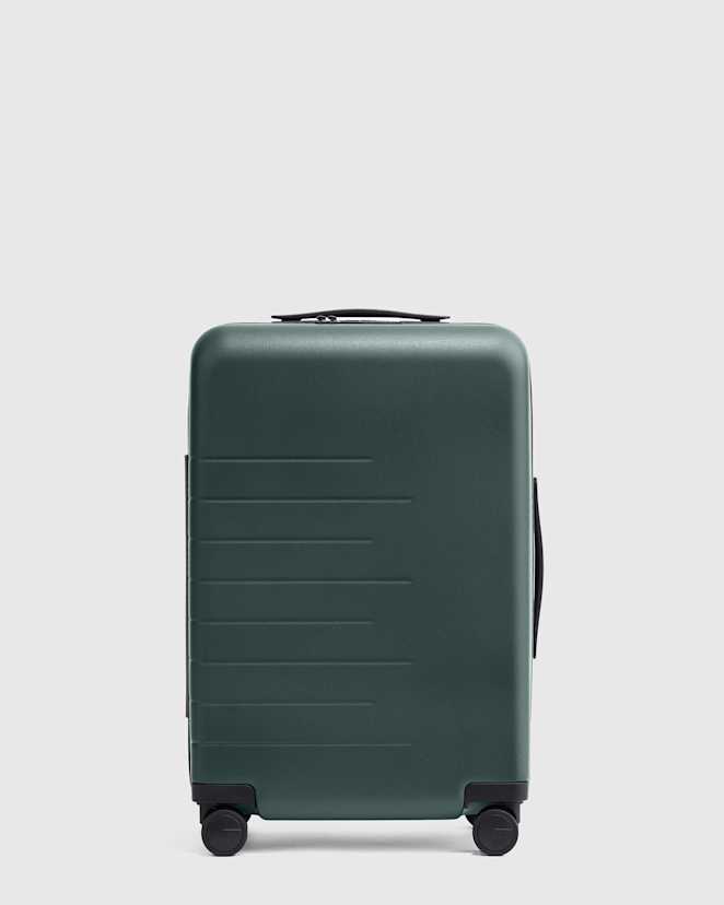 Dark Green Expandable Carry-On Suitcase