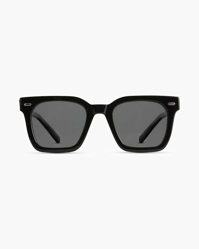 Black with Grey lens Riley Polarized Acetate Sunglasses