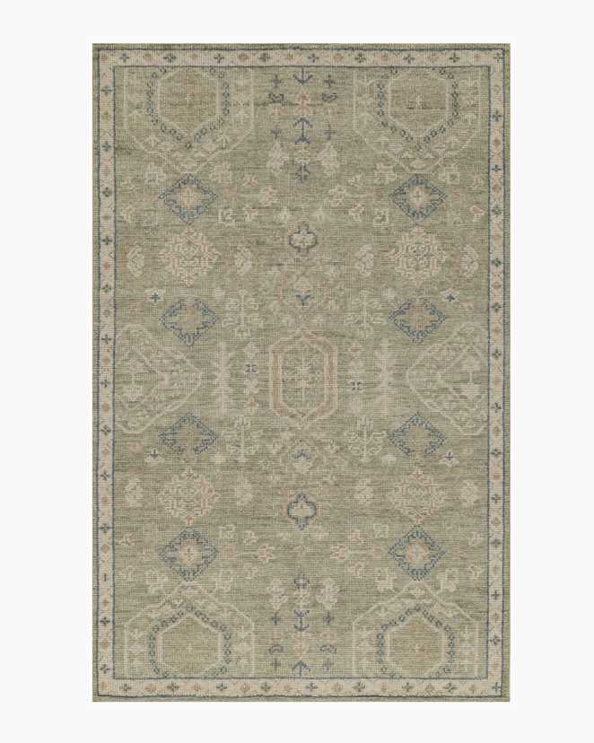 Green Fara Hand-Knotted Wool Rug