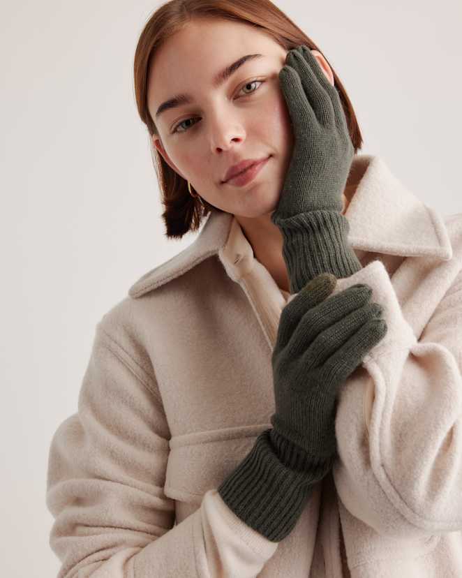 Moss Mongolian Cashmere Gloves