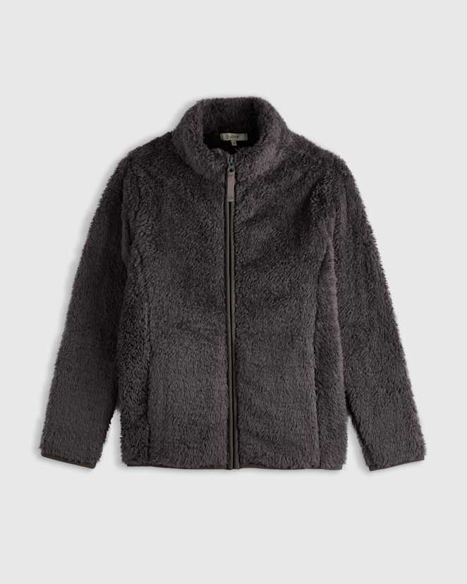 Charcoal Recycled Sherpa Fleece Jacket