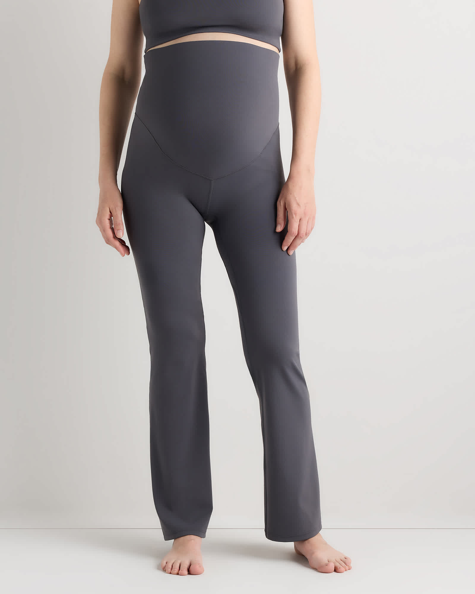Dark Coal Pantalon de maternité sculptant légèrement évasé