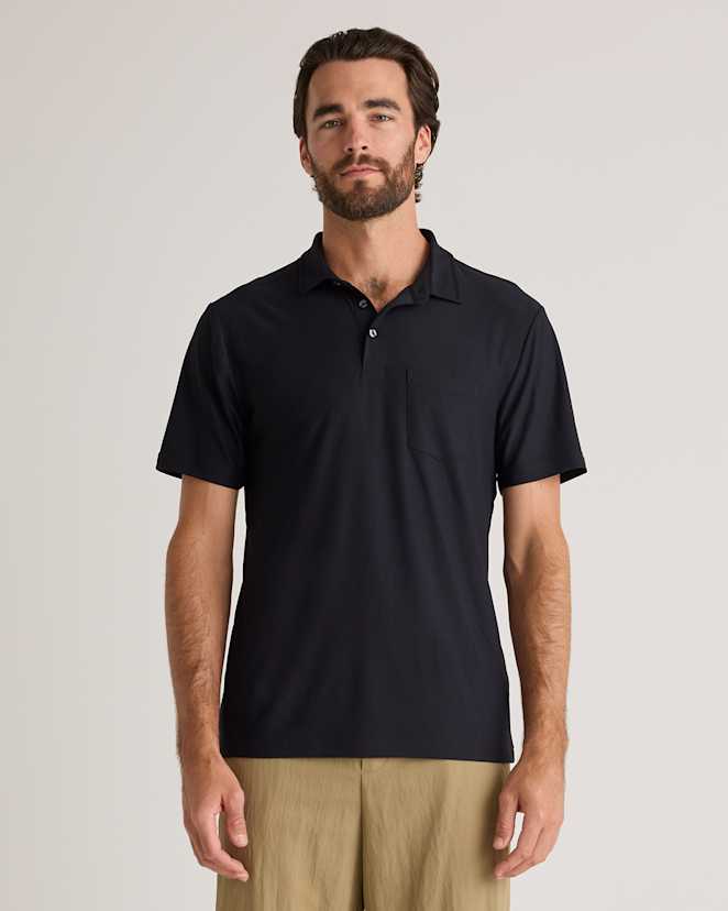 Black ProPique Performance Polo