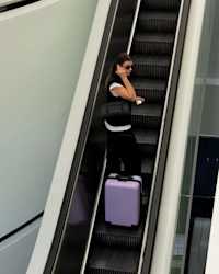 Expandable Carry-On Suitcase Lavender Olivia Zbihely 4x5