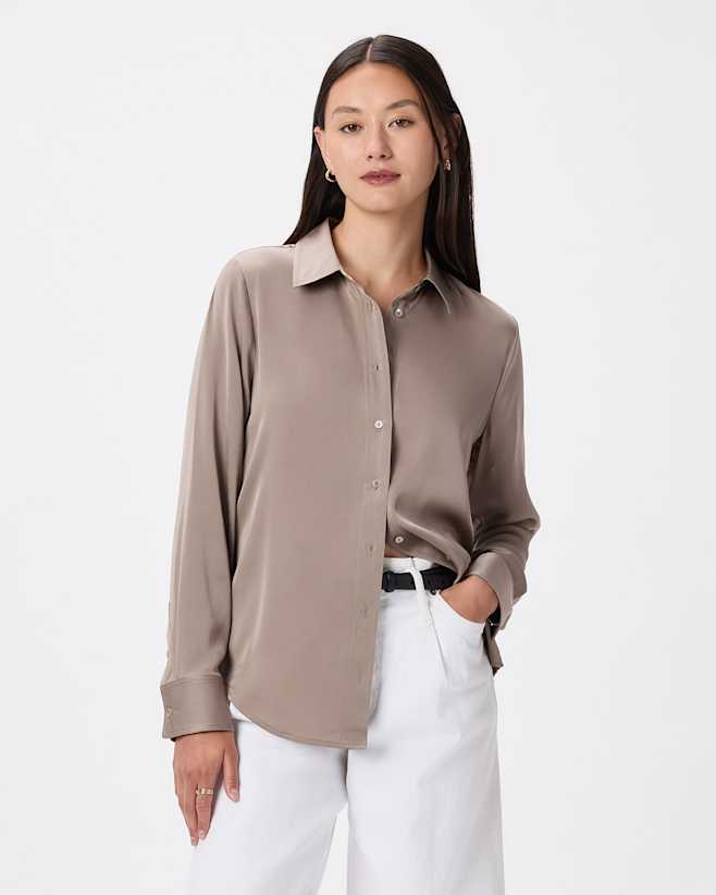 W-BLO-19-MRLGRY-01 EDITED Morel Grey Washable Stretch Silk Blouse