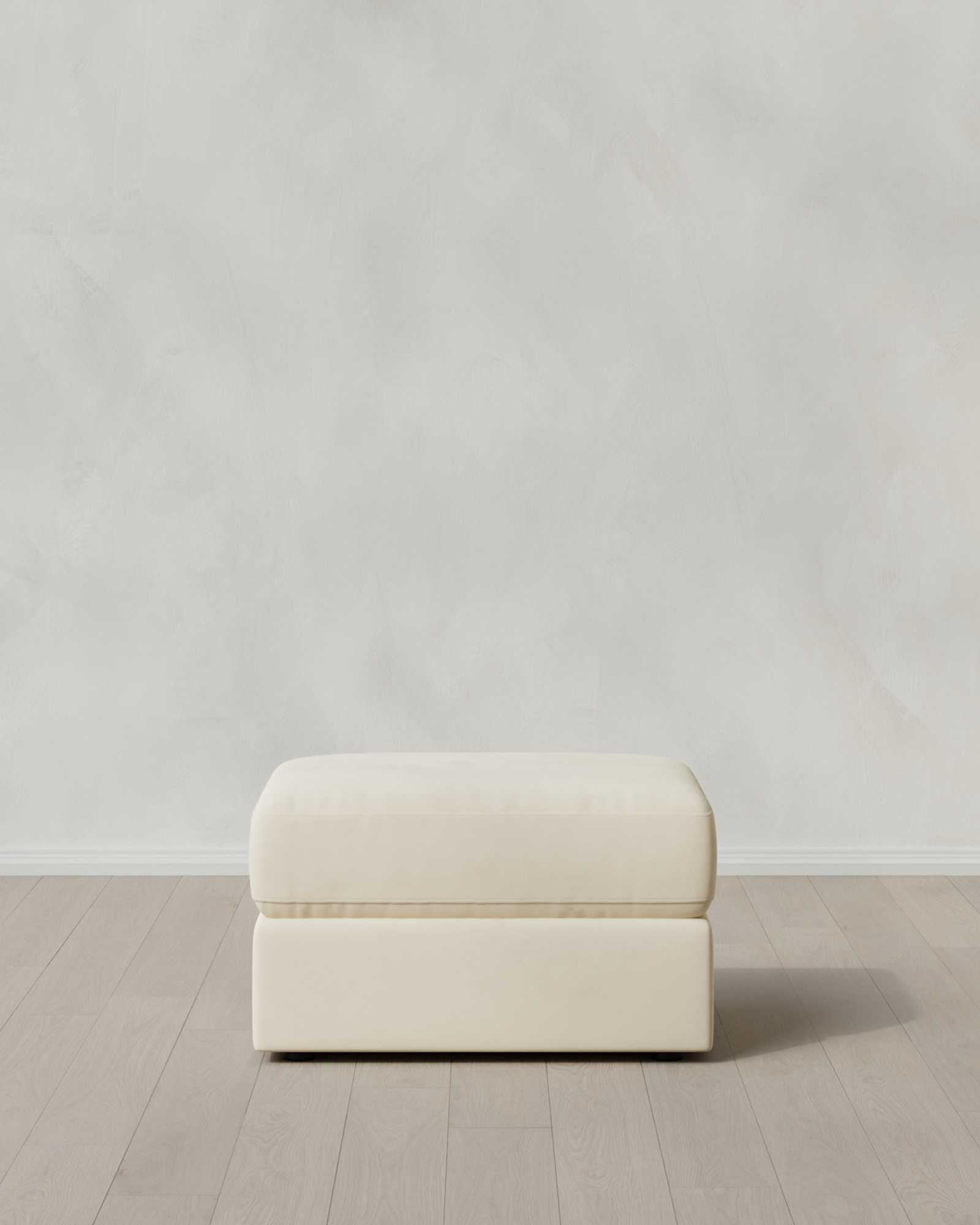 0052 Chunky Arm Deep Seat Ottoman and a Half 28 Performance Velvet Ivory