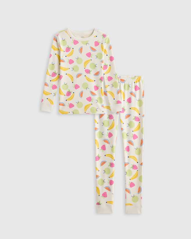 Fruit 100% Organic Cotton Long Sleeve and Pant Pajama Set