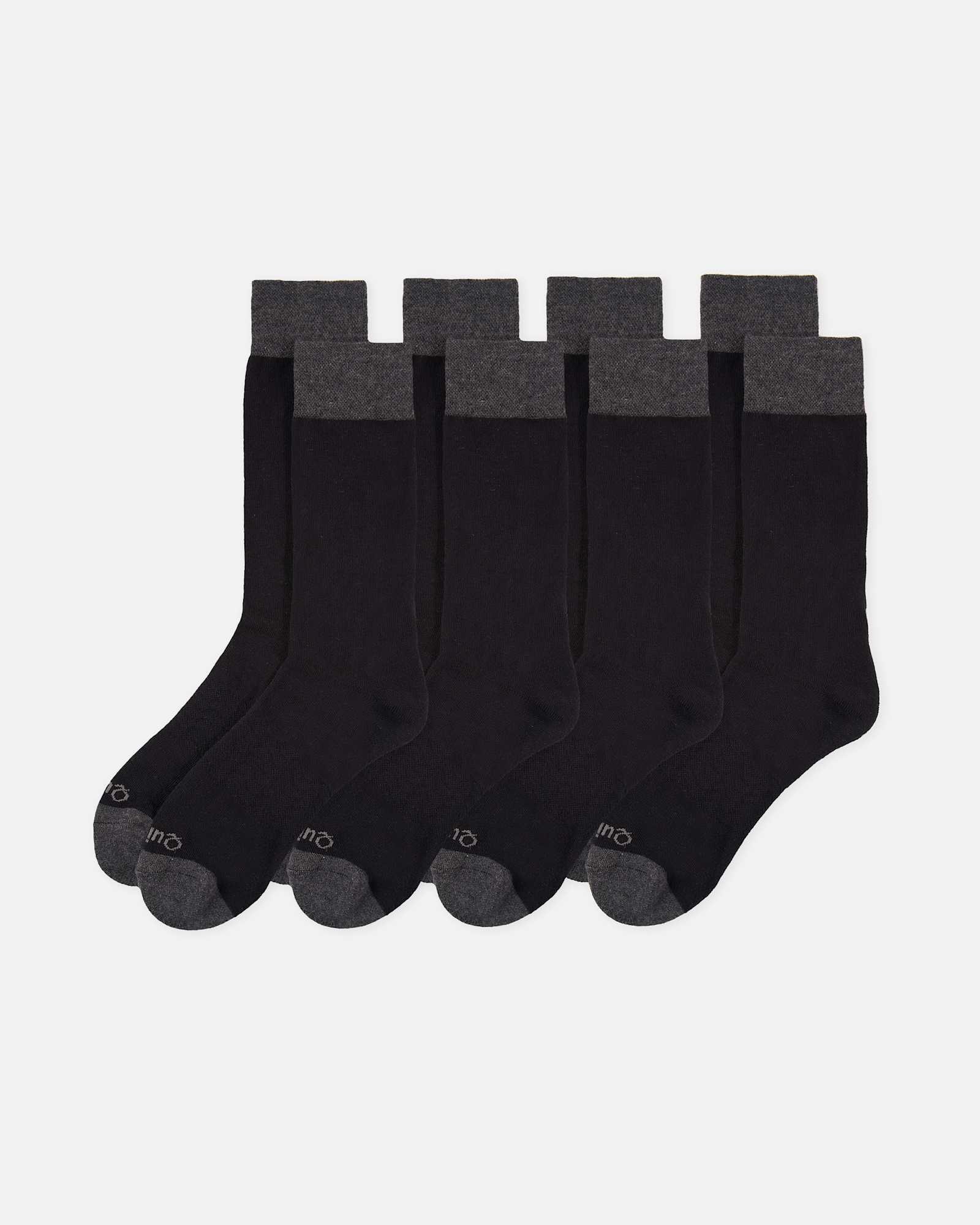 black Cotton Dress Socks (4-Pack)