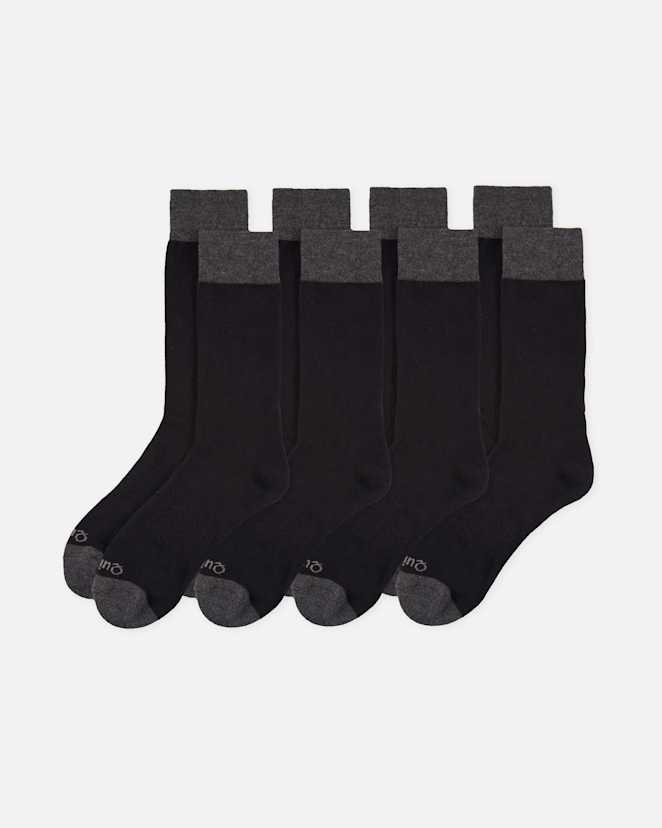 Black Cotton Dress Socks (4-Pack)
