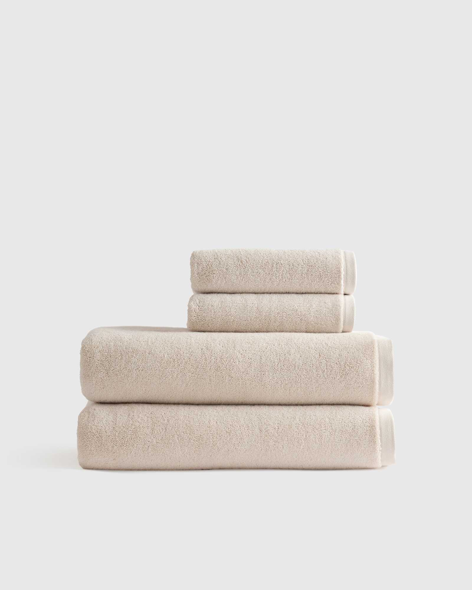 Oat Plush Organic Turkish Cotton Bath Sheet Bundle (4 pieces)