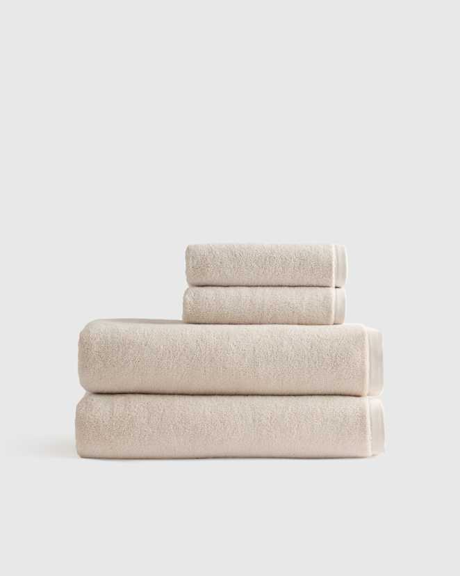 Oat Plush Organic Turkish Cotton Bath Sheet Bundle (4 pieces)