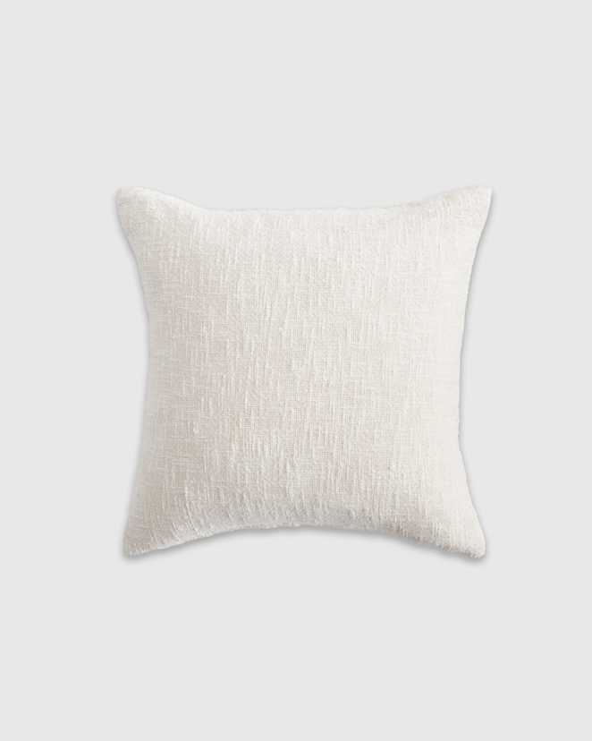 Cream Cotton Slub Pillow Cover