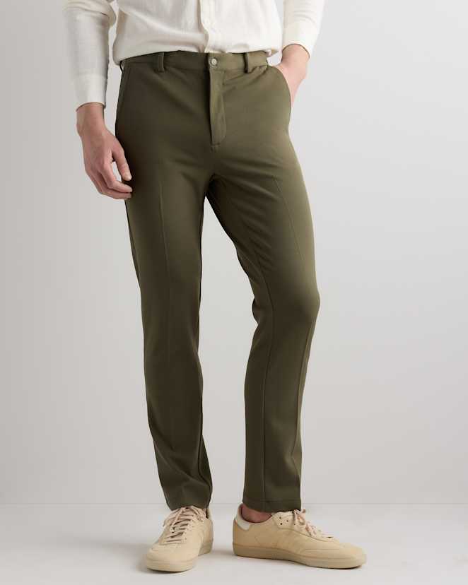 Bayberry Olive Ultra-Stretch 24/7 Smart Chinos - Slim