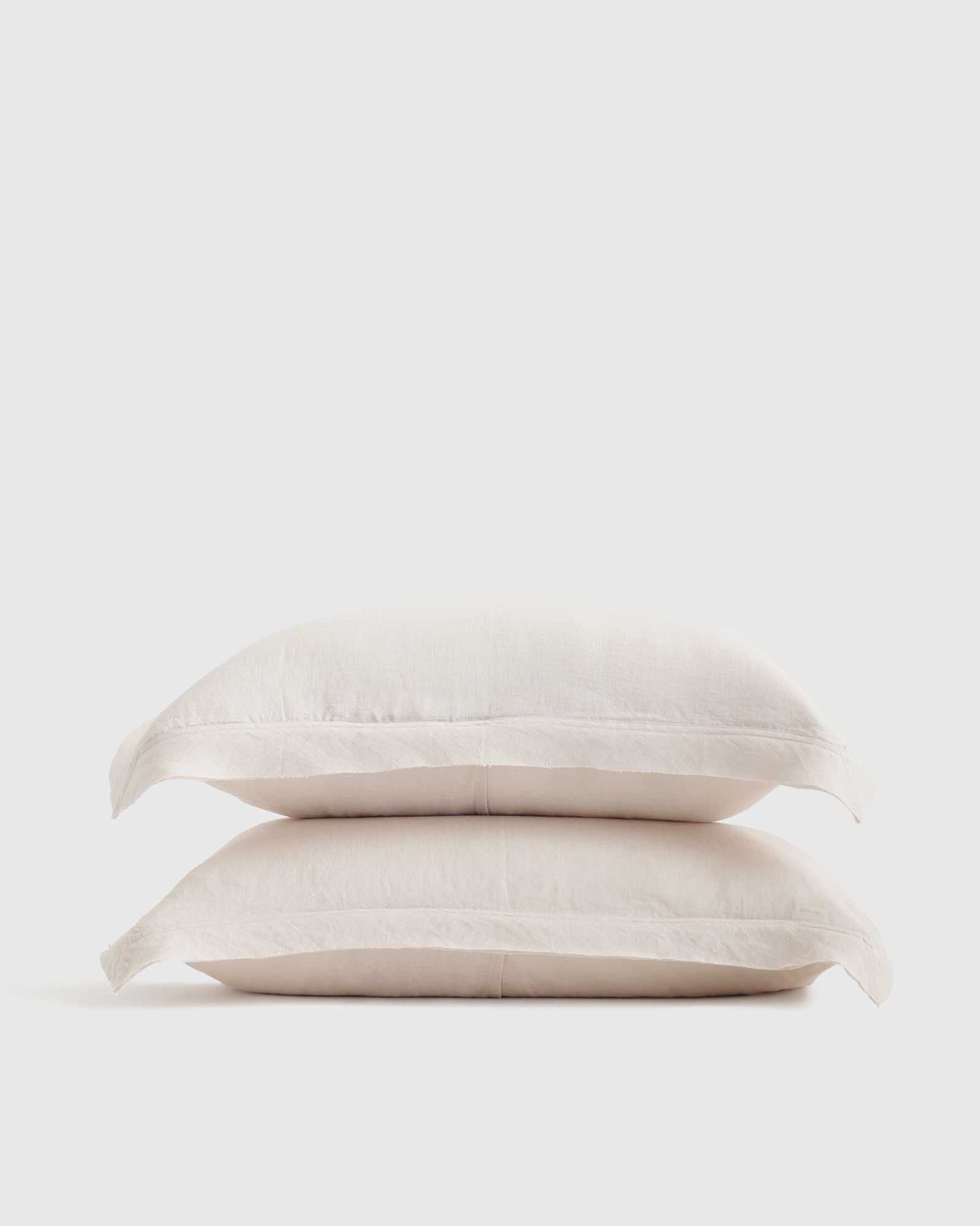 Sand European Linen Double Flange Sham Set