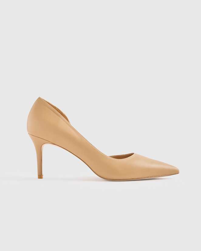 Cashew Italian Leather 75mm d'Orsay Pump